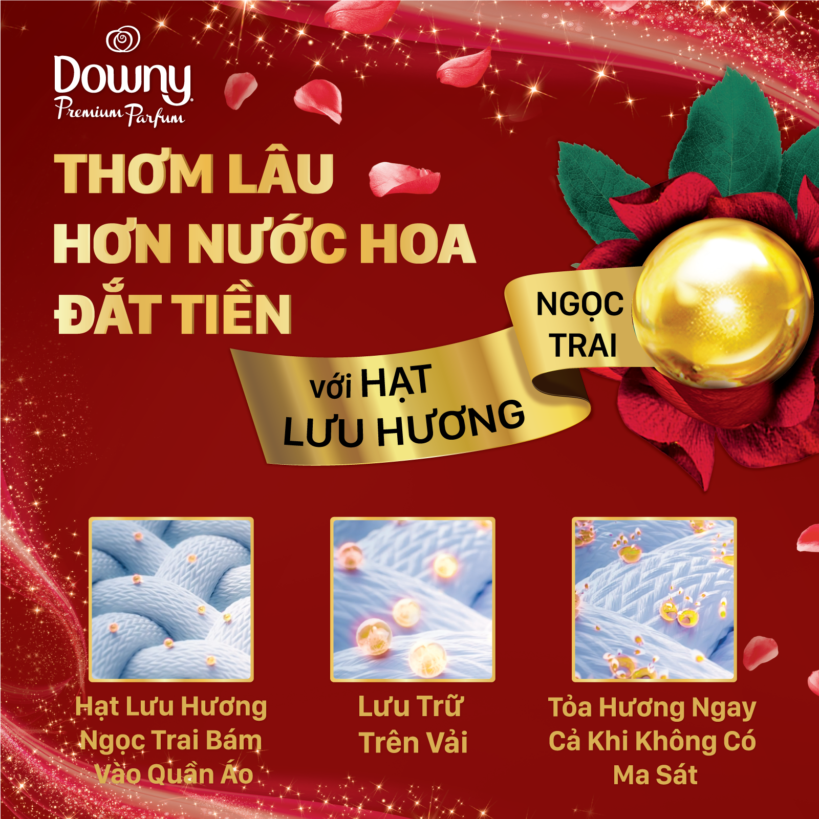 Combo 2 Túi Nước Xả Vải Downy - Đam Mê 2 Lít