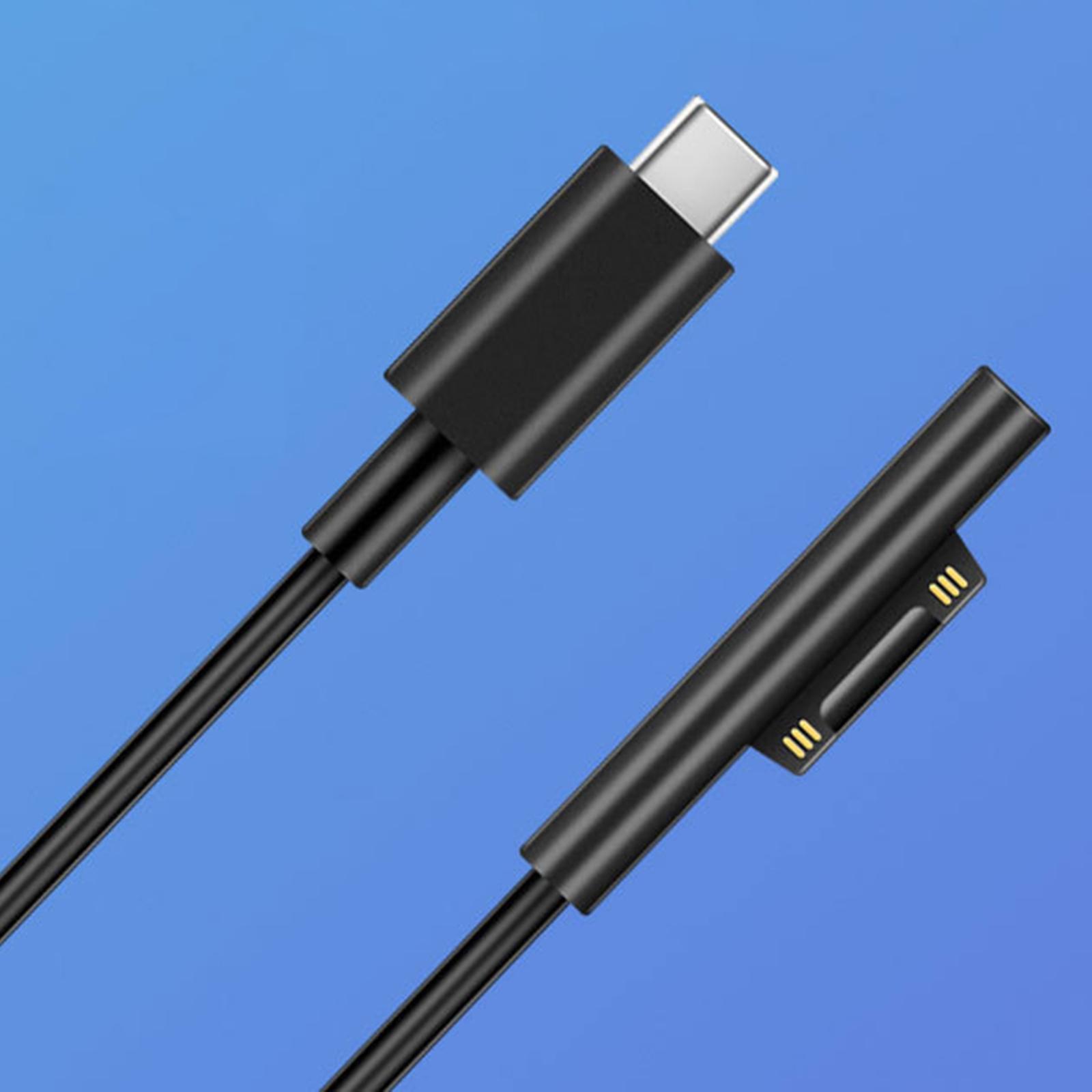 1Pcs Laptop Charging Cable Type C Interface Charger Wire Adapter PD Cable Durable Power Accessories for Microsoft Surface Laptop Pro 3/4/5/6