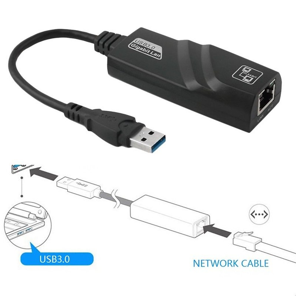 Thiết bị chuyển đổi cổng USB 3.0 ra LAN (Tối đa 100Mb) - JL