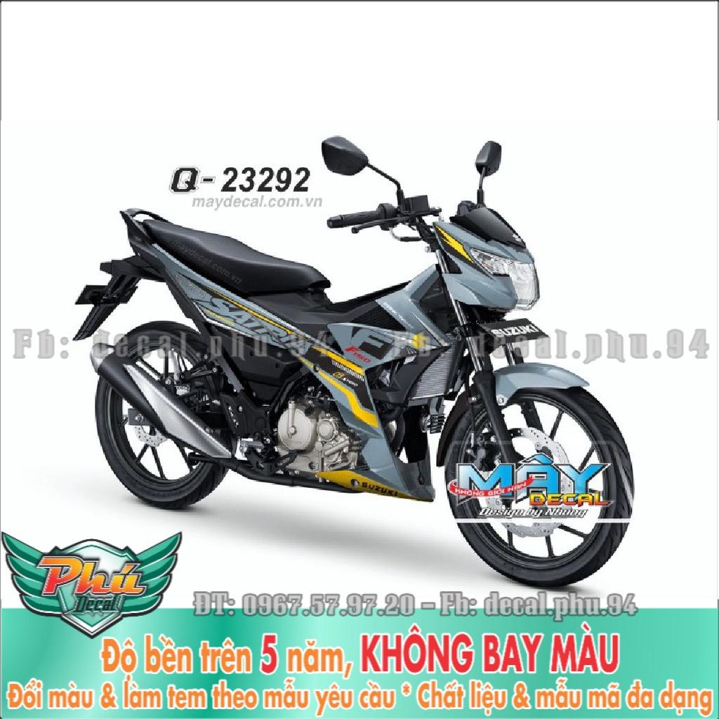 Tem Rời Satria Fi xám đen  -1