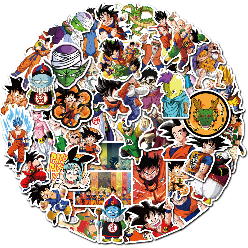 Sticker 50 miếng hình dán Dragon Ball E