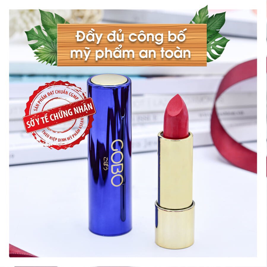 Son GOBO màu thực phẩm, không chì - 100% thiên nhiên giúp Môi mềm mại, tươi tắn, bền màu mà không làm thâm môi - Vị cam ngọt - Son COCAYHOALA