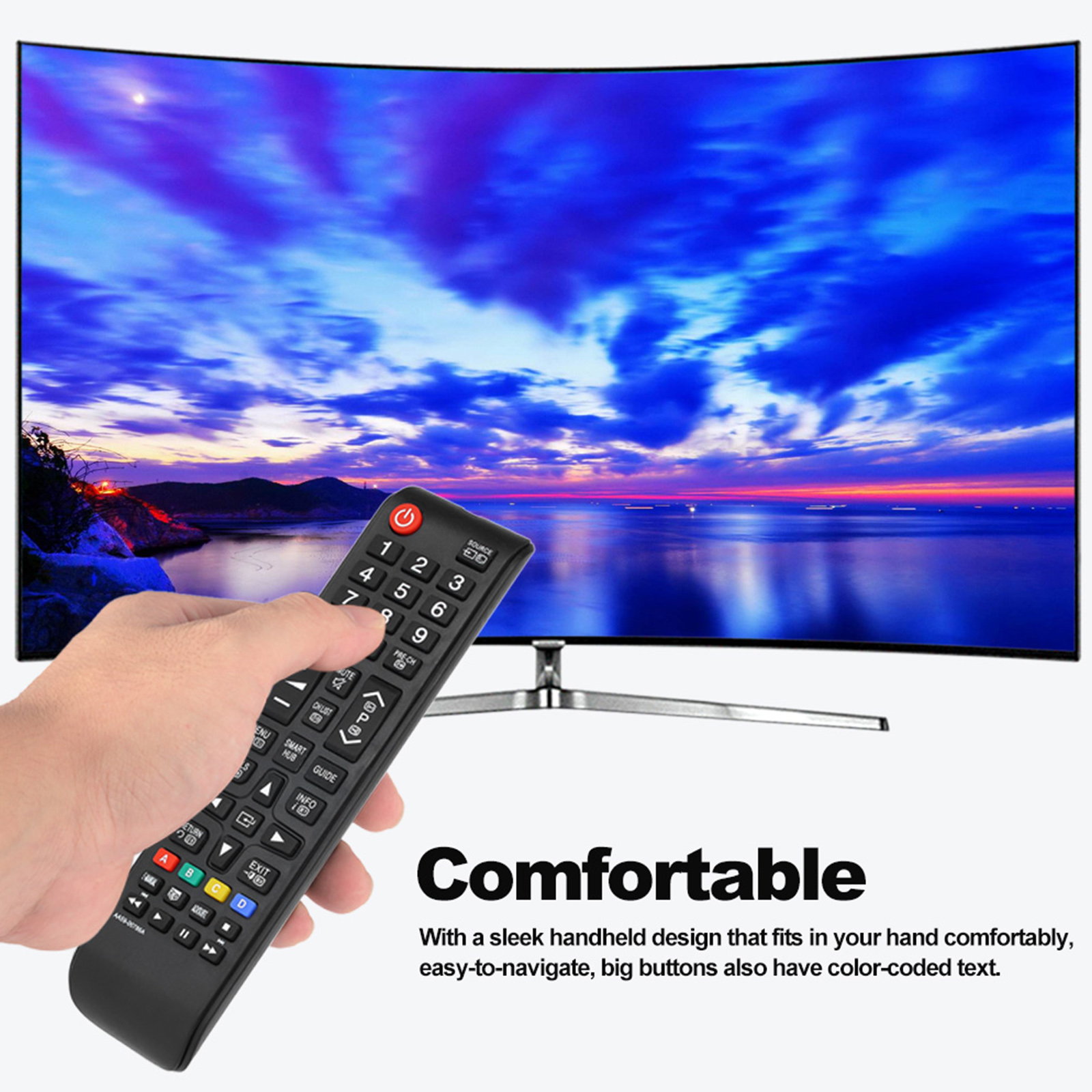 Điều Khiển Thông Minh Không Dây Universal TV Dành Cho Samsung HDTV LED Smart Digital TV, Đen