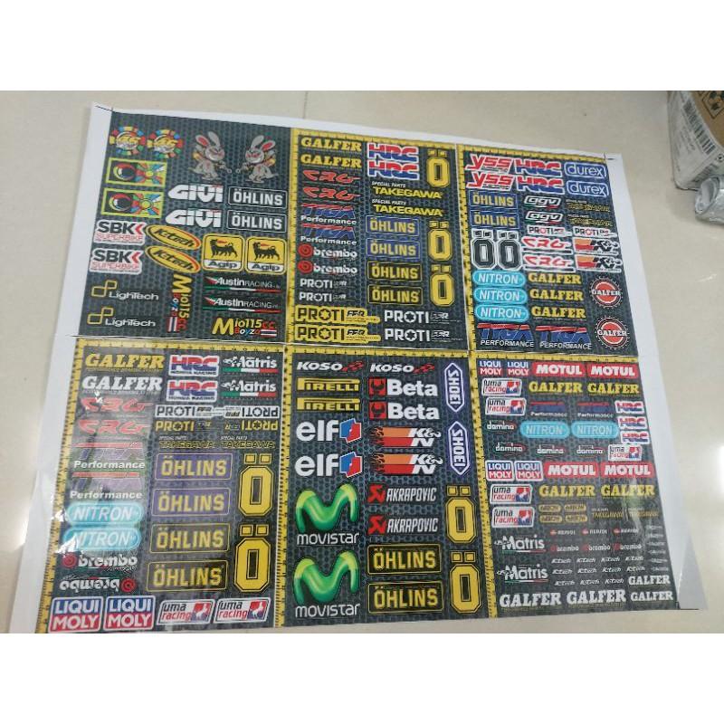 Combo logo trọn bộ dán xe máy