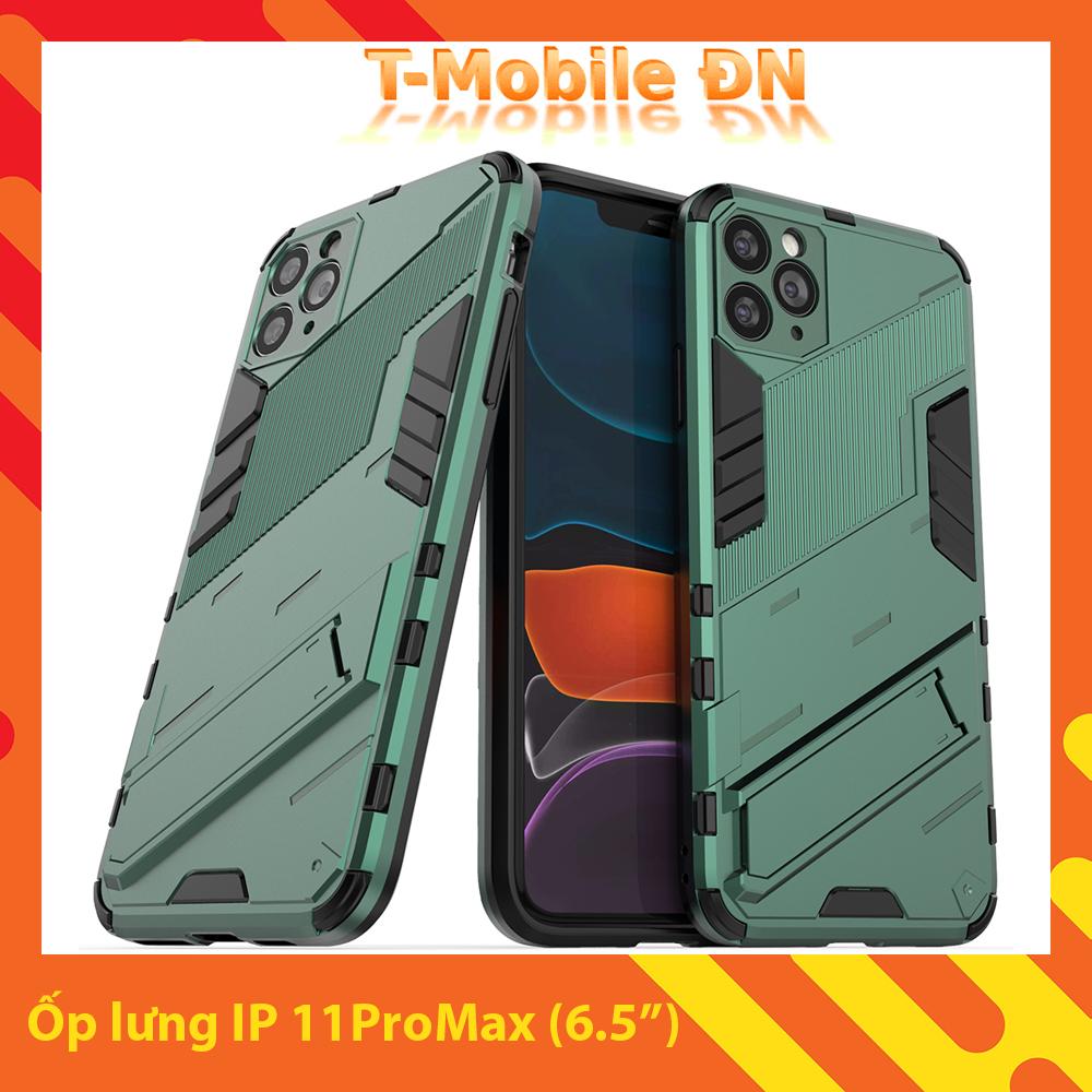 Ốp lưng cho iPhone 11 Pro Max, Ốp chống sốc Iron Man PUNK cao cấp kèm giá đỡ cho iPhone 11 Pro Max