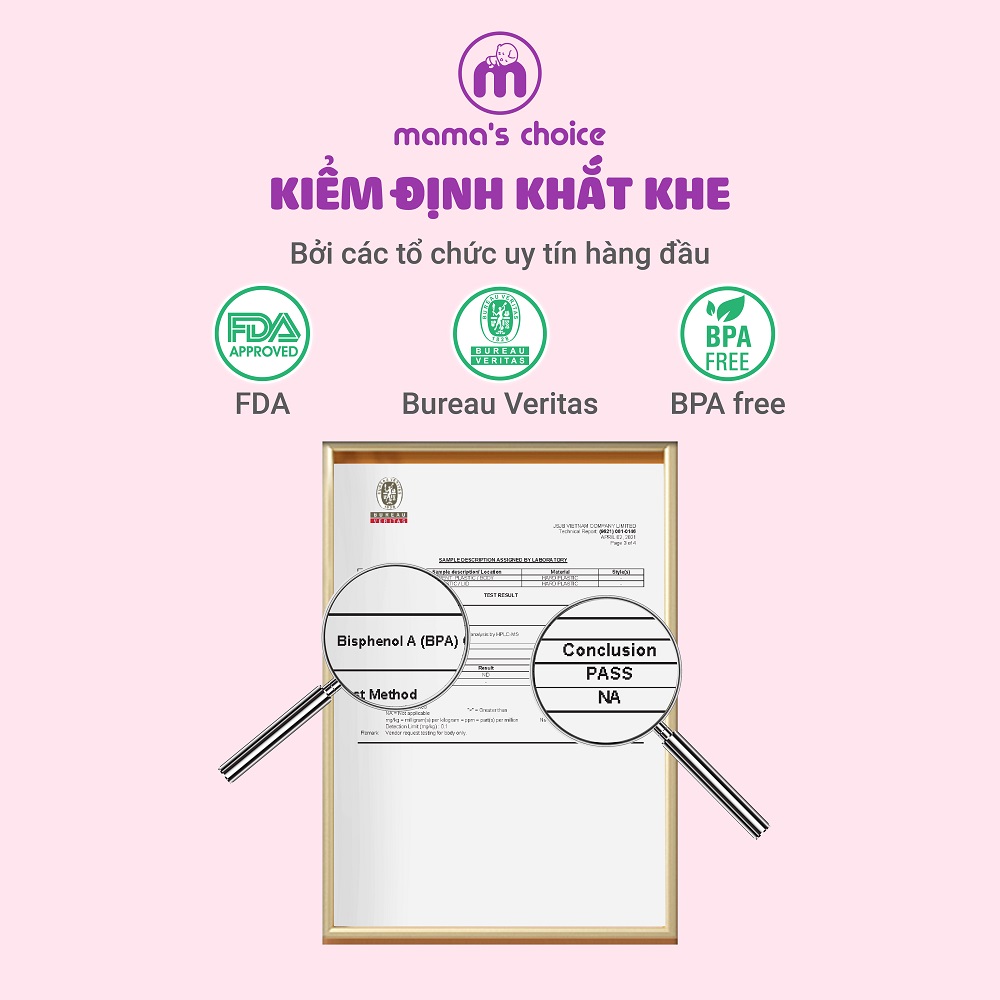 Bình Trữ Sữa Mama's Choice Cổ Rộng 180ml–240ml, Tương Thích Máy Hút Sữa Spectra, Avent, Fatz, Rozabi, Cimilre