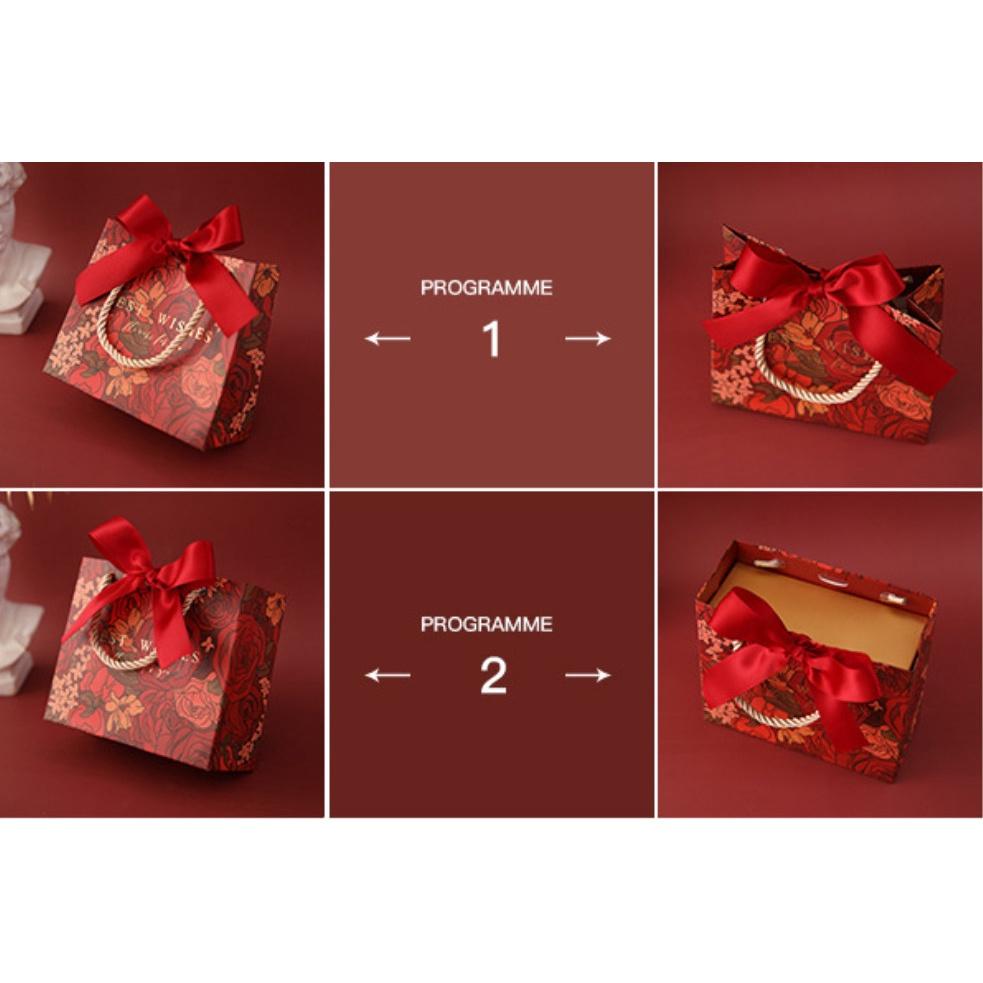Hộp/Túi giấy đựng quà sang trọng tặng sinh nhật bạn gái bạn trai đối tác, valentine, ngày lễ có quai