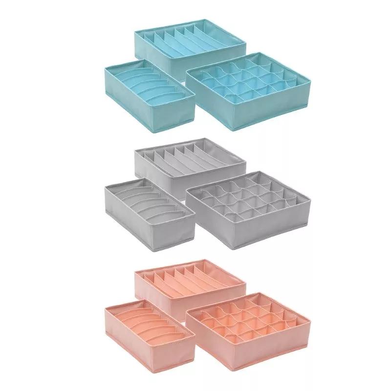 Set 3 Hộp Vải Đựng Đồ Lót / Vớ Tiện Dụng