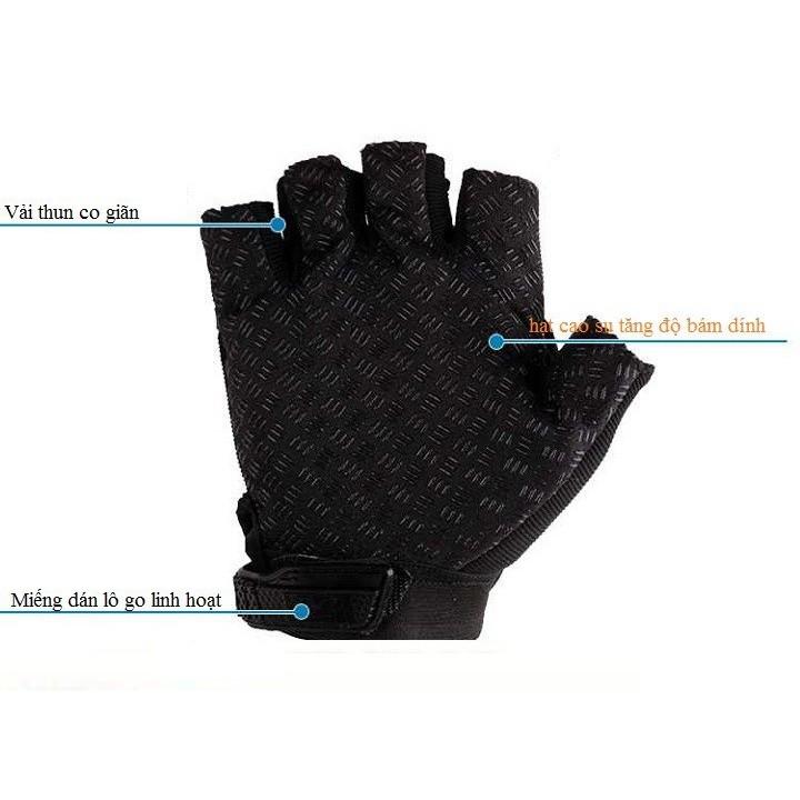  Găng tay nam ,bao tay nam cụt ngón lái xe du lịch phượt Mechanix Mpact