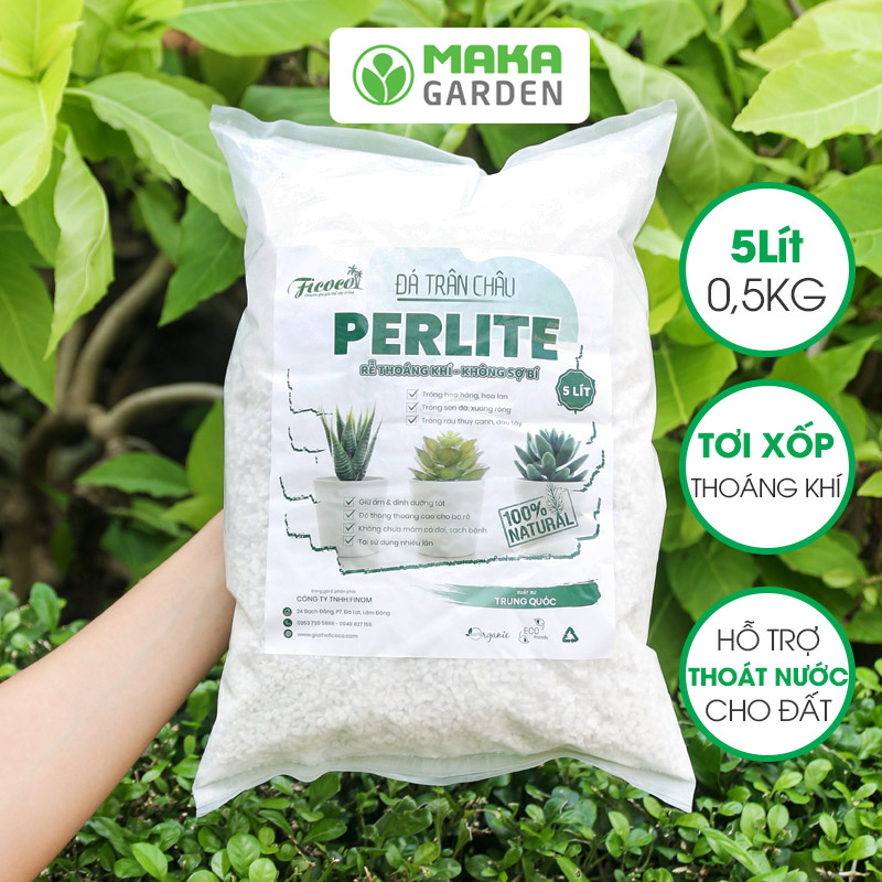 Đá Perlite Ficoco – Đá trân châu túi 500g