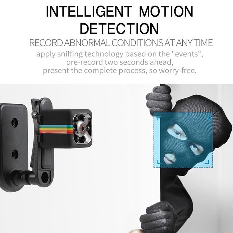 Sq11 Hd 1080p Mini Camera 6 Leds Night Vision Wide View Built-in Mic Portable Camera