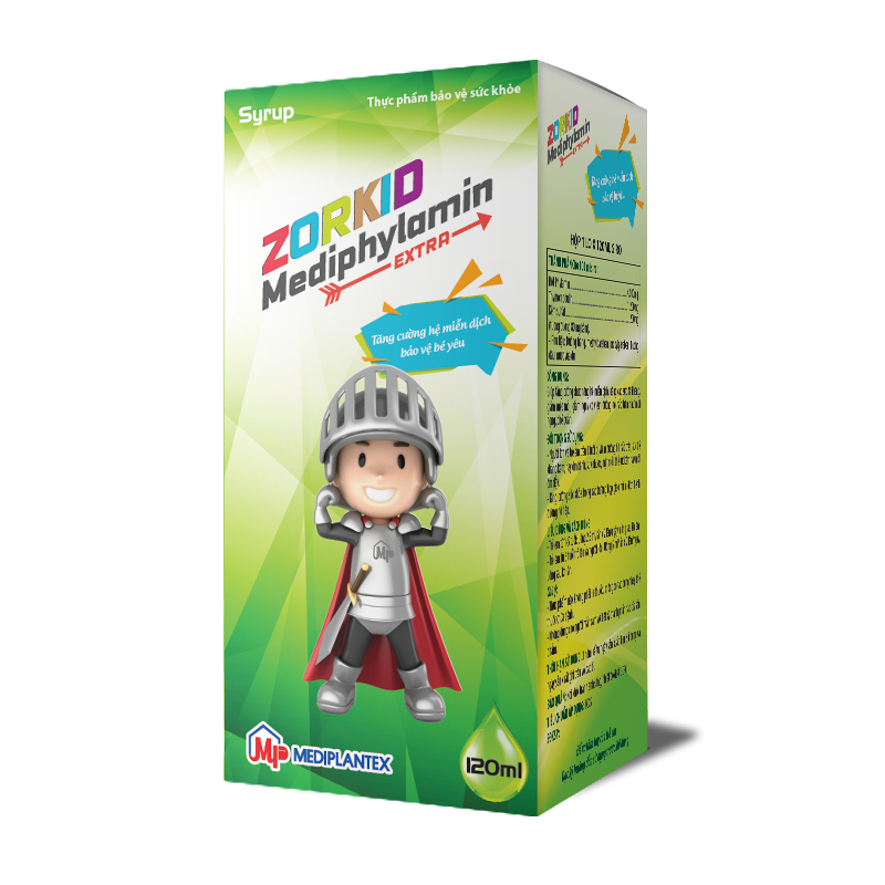MEDIPLANTEX - Zorkid Mediphylamin - Giảm viêm đường hô hấp, tăng cường chức năng miễn dịch