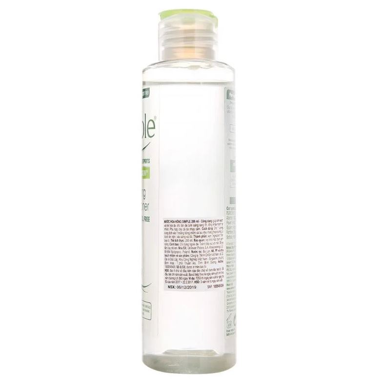 Nước Hoa Hồng Không Cồn Làm Dịu Da Simple Kind To Skin Soothing Facial Toner