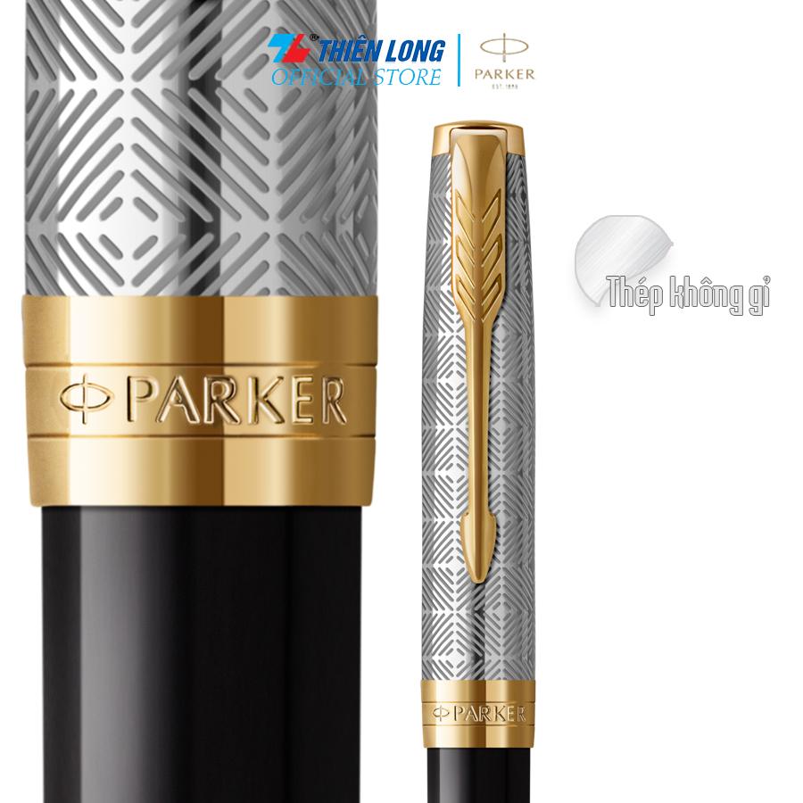 Bút bi cao cấp Parker SON X-Metal Black GT GB-2119787 - Thép không gỉ