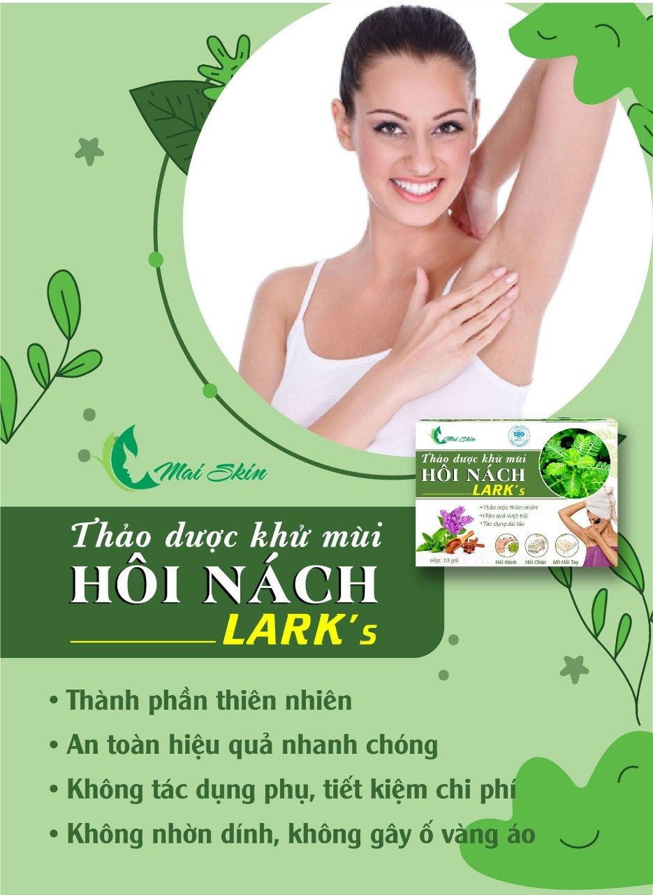 Bột Thảo dược khử mùi hôi nách, hôi chân,mồ hôi tay chân LARK'S