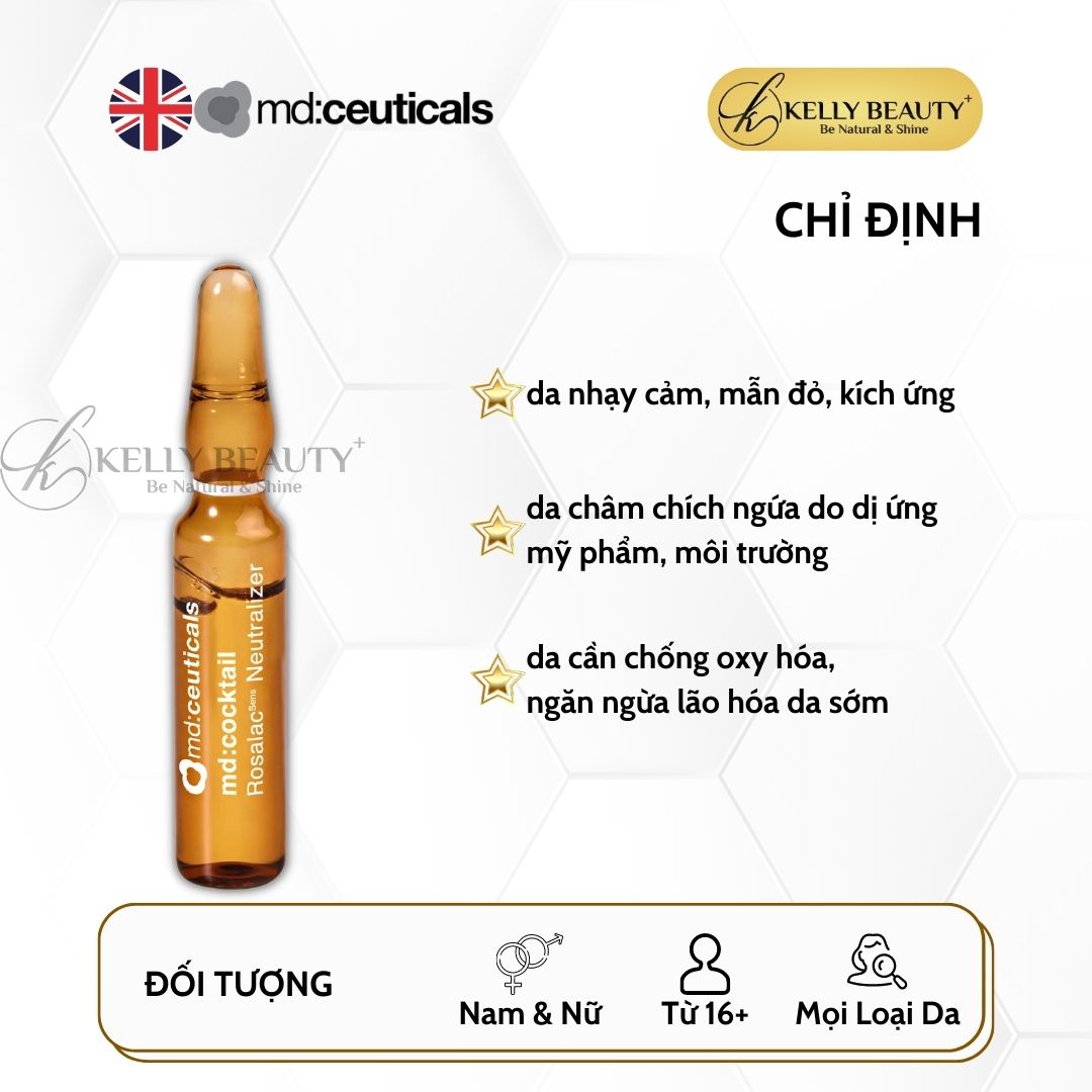 Tinh Chất Giảm Đỏ, Phục Hồi Da Nhạy Cảm MD:Cocktail Rosalacsens Neutralizer - MD:Ceuticals | Kelly Beauty