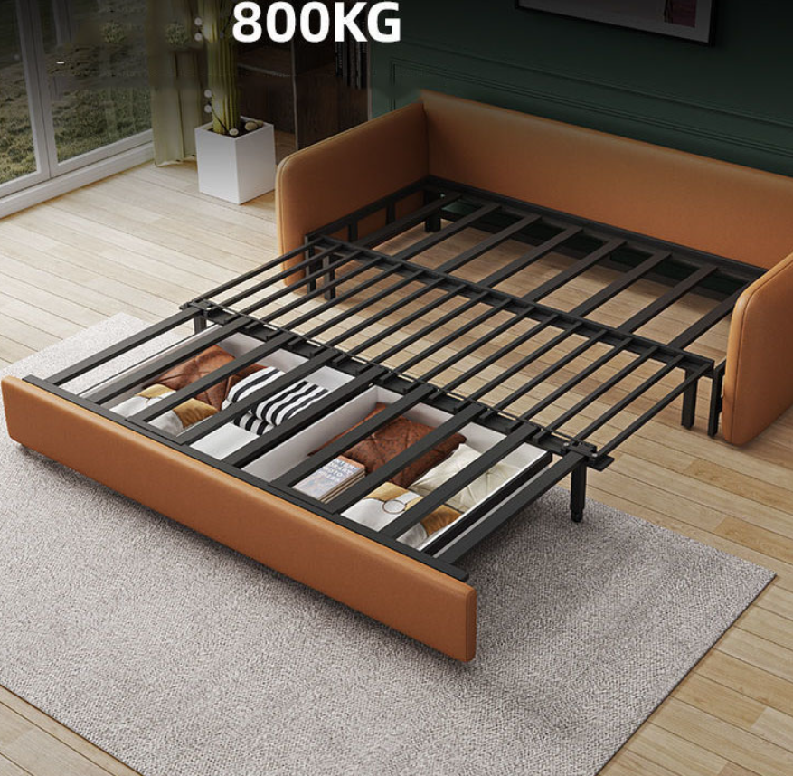 Sofa giường đa năng khung sắt hộc kéo HGK-05 ngăn chứa đồ tiện dụng Tundo KT 1m8