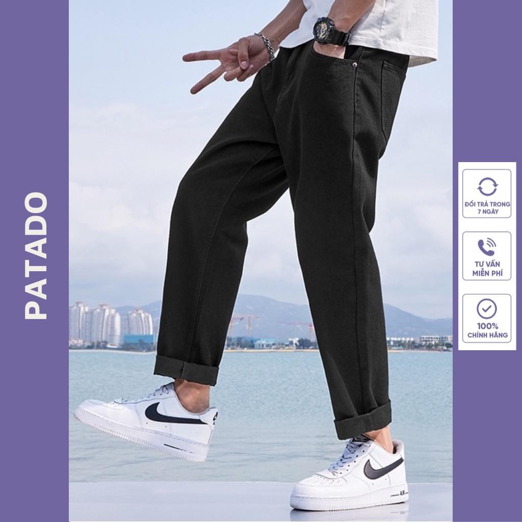Quần baggy jean nam quần ống suông rộng đen style hàn quốc HOT 2022 PATADOSHOP