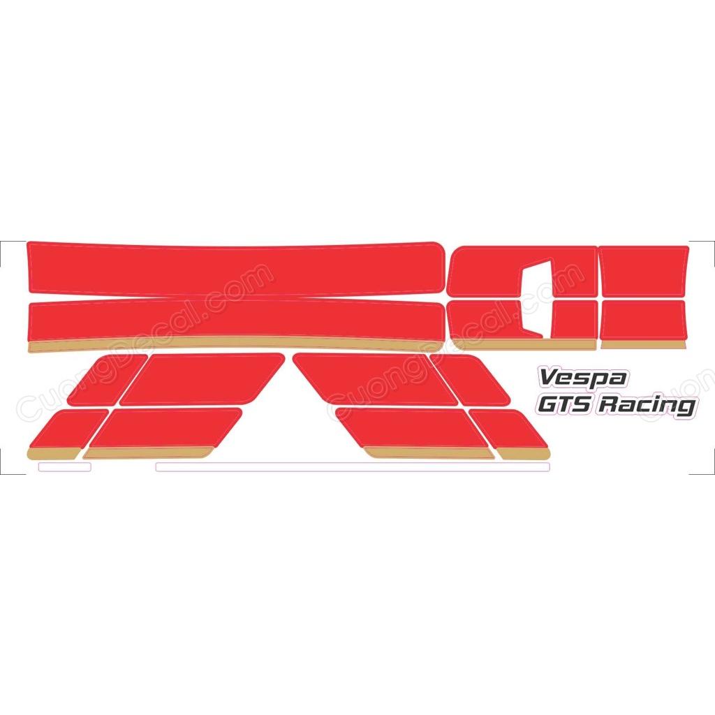 Bộ decal tem xe Vespa Granturismo GTS Racing Sixties 2020