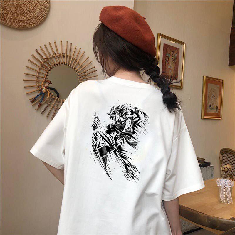 Áo thun tay lỡ nữ form rộng goku cá tính form rộng vải dày mịn 2020T1824