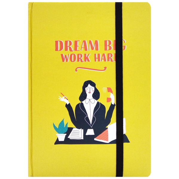 Sổ Crabit Dream Big Work Hard Dotted 180 Trang 1555 - Màu Vàng