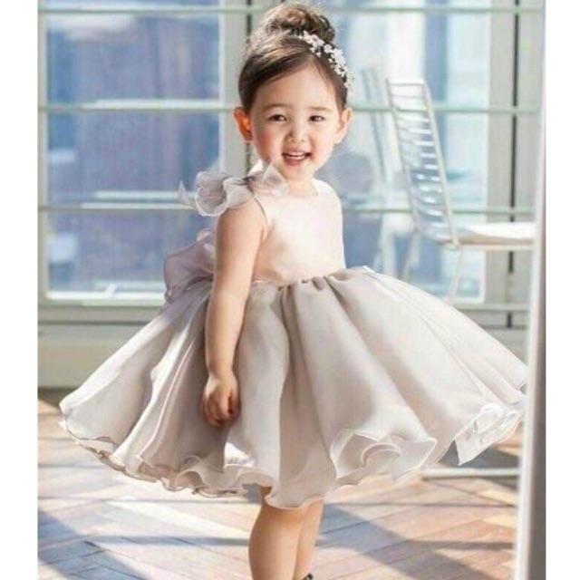 VÁY NƠ VAI voan Hàn Tặng kèm cài nơ tóc