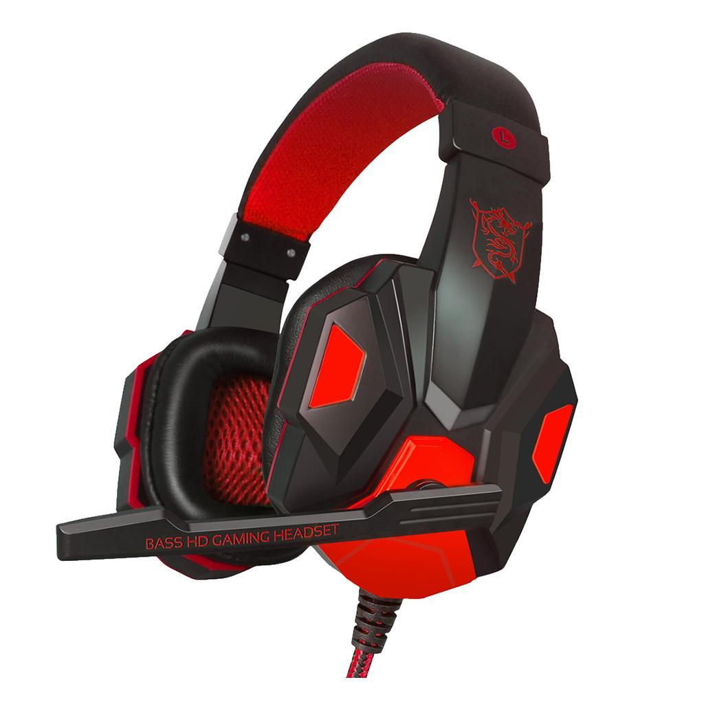 2Pcs Gaming Headset Stereo Computer Game Headphones with microphone LED Game