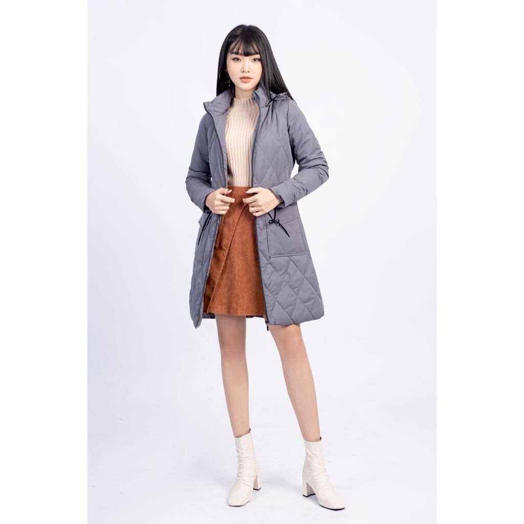 Áo phao dài, có mũ, hai túi trước MMOutfit M-PH001021002