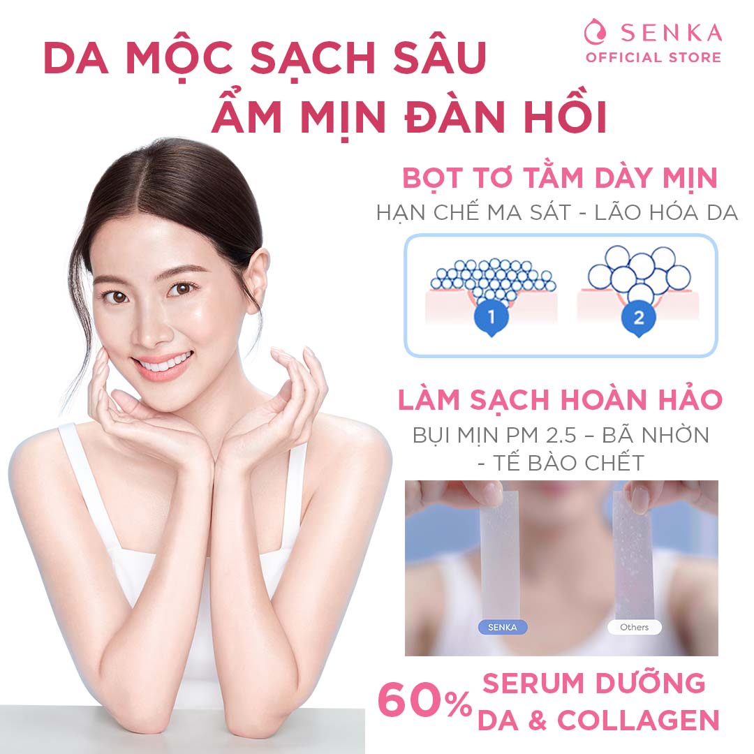 Sữa Rửa Mặt Ẩm Mịn Và Săn Chắc Da Senka Perfect Whip Collagen In 14839 (120g)