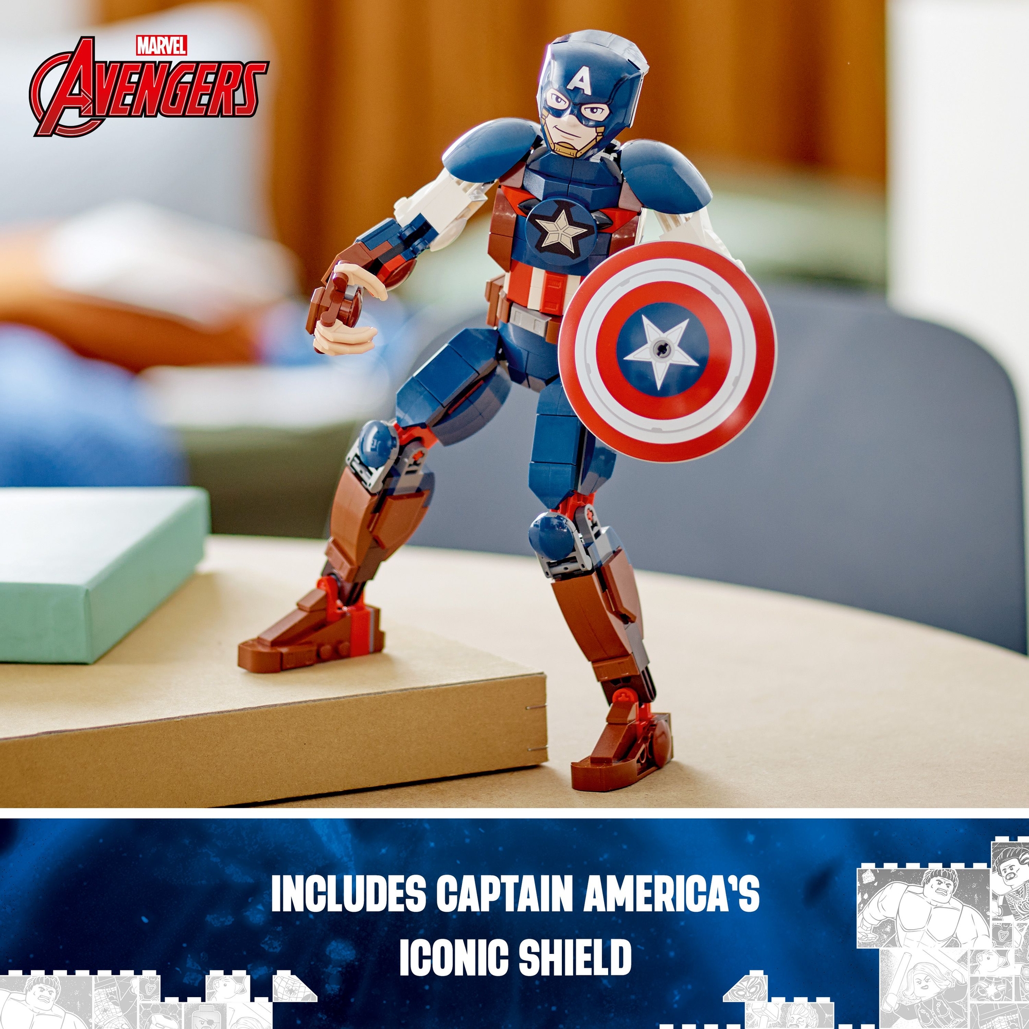 LEGO SUPERHEROES 76258 Đồ chơi lắp ráp Mô hình đội trưởng Mỹ Captain America -