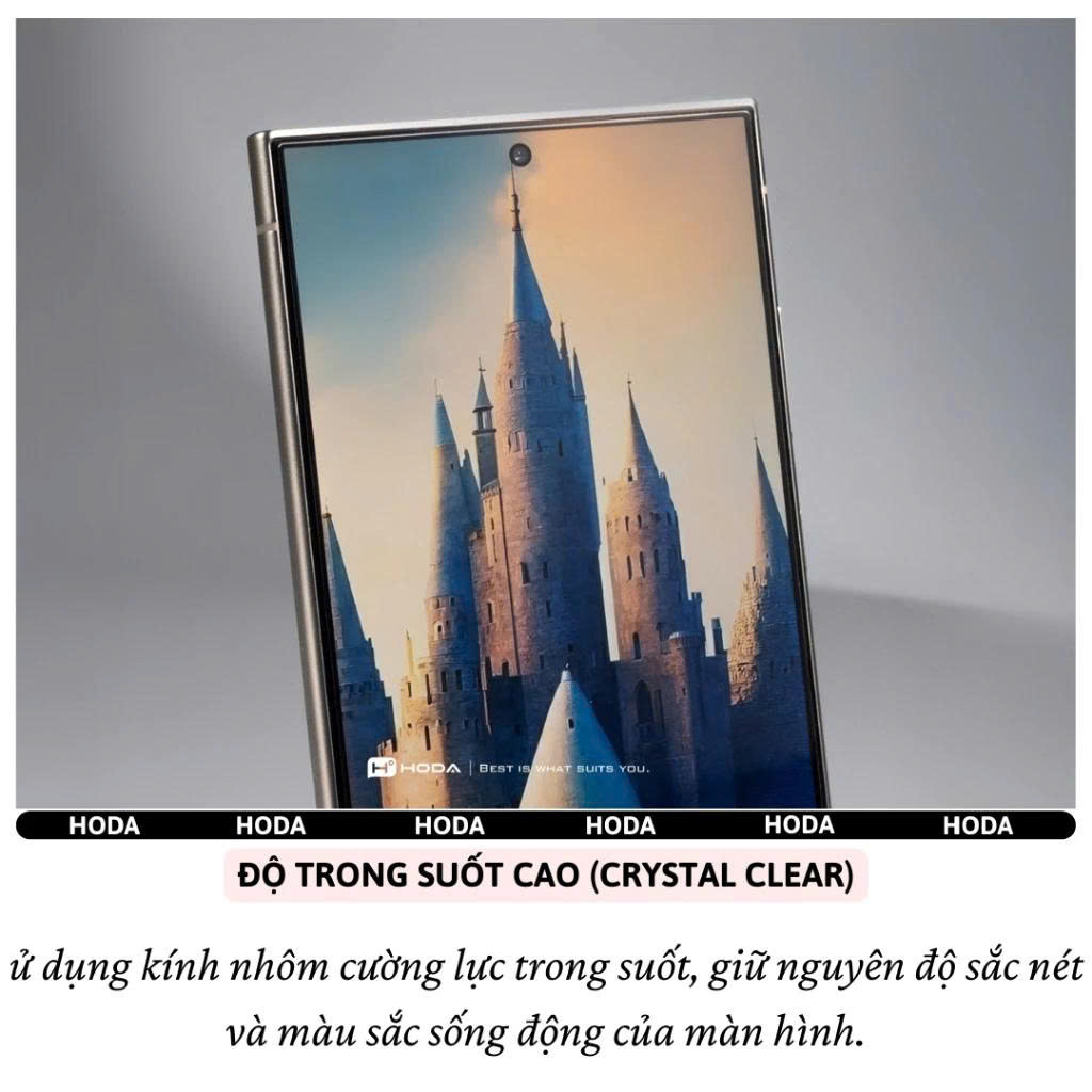 Kính cường Lực Hoda 0.21mm cho Samsung Galaxy S25Ultra / S24 Ultra - Độ trong 4K Full Màn Hình 9H Chống Xước Bẩn Nano - Hàng chính hãng
