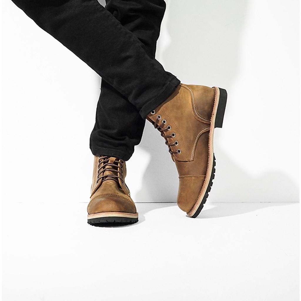 Giày nam cao cổ, giày bốt nam hàng full box mẫu mới cực chất, giày boot kiểu dáng cực chất, phong cách