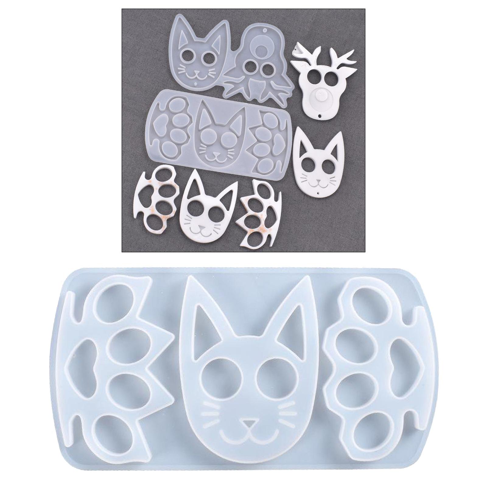 Silicone Cat Shaped Craft Mold Key Chain keychain Mould Pendant Tool Adult
