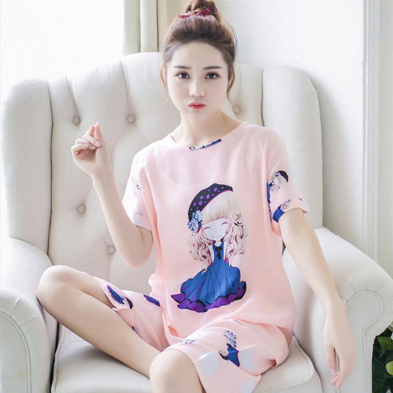 Bộ Đồ Ngủ Tay Ngắn Dễ Thương