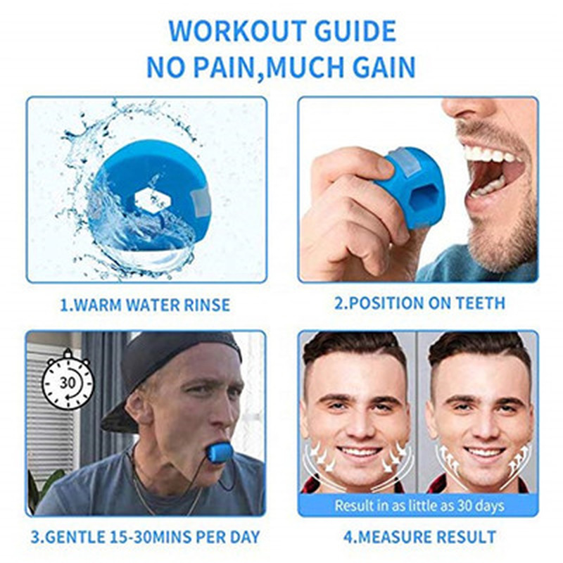 Fitness Face Masseter Men Pop n Go Mouth Jawline Jaw Pritsiser Muscle Chew Chew Chew Bite Breaker Huấn luyện Color: Purple