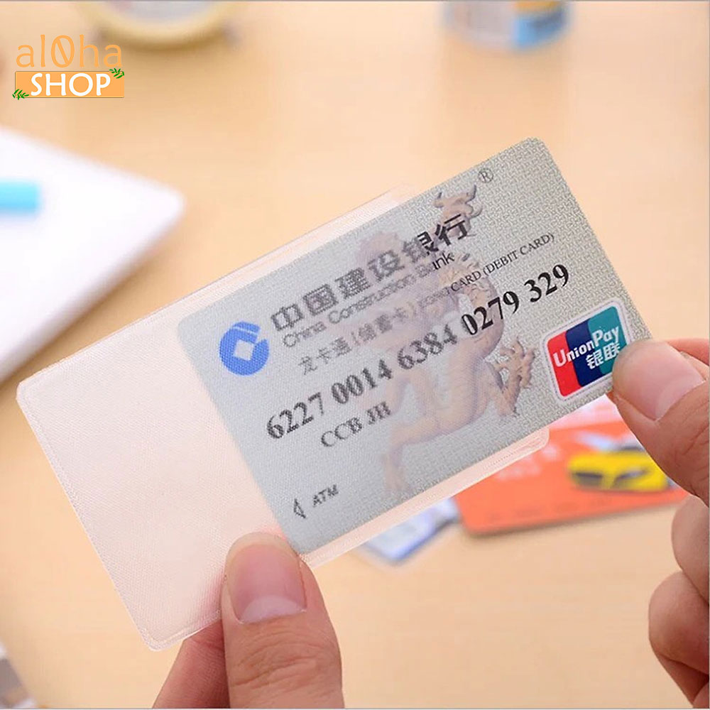 Bộ 2 cái Vỏ bọc thẻ, bằng lái, căn cước nhựa dẻo dai bền, chống trầy xước - al0ha Shop