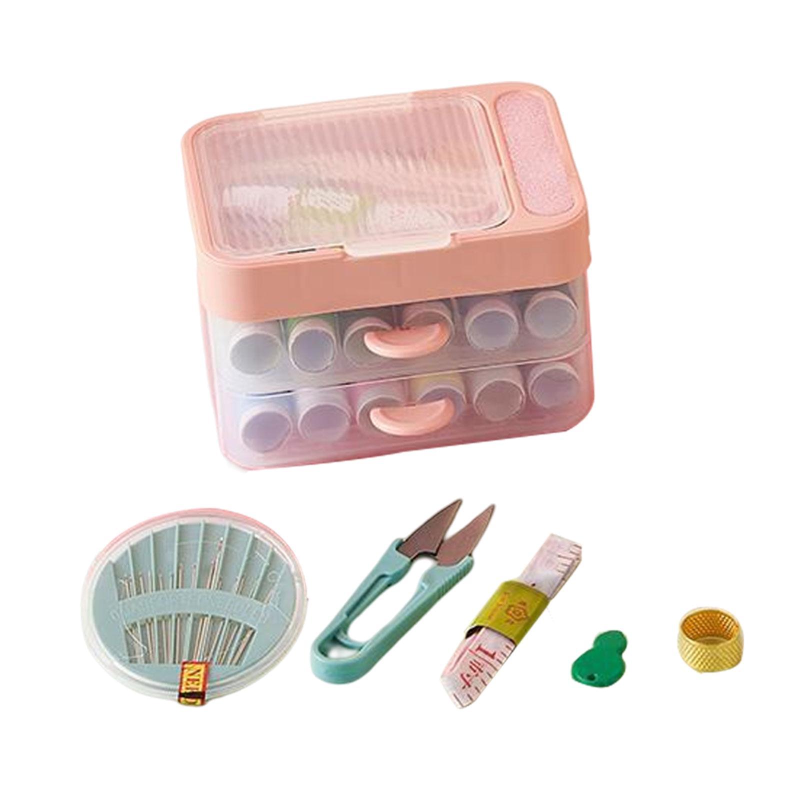 Sewing Kit with  Two Layer Drawer Essential Basic Sewing Kit Compact