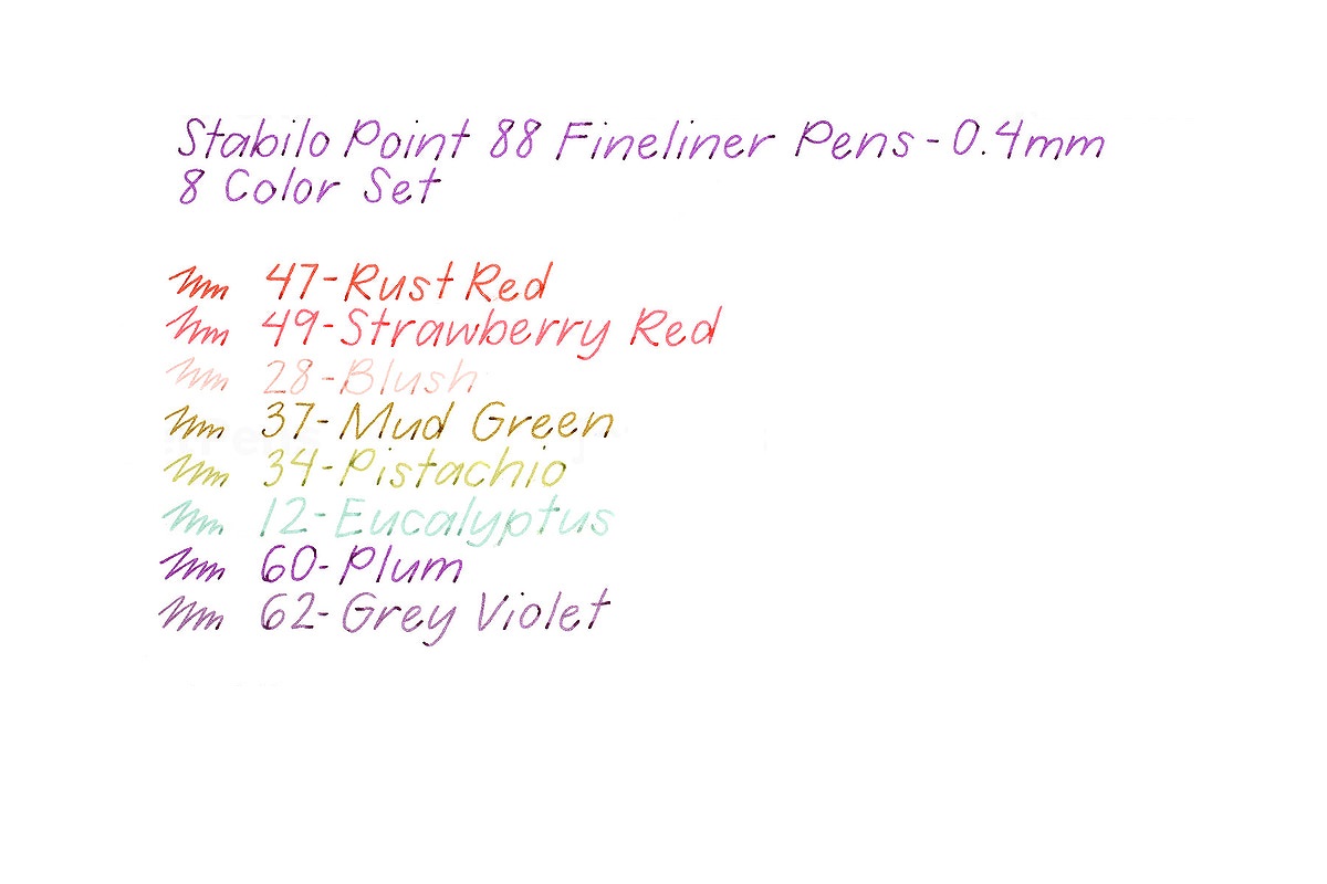 Bút kim màu Stabilo Point 88 Fineliner Makers Pen - 0.4mm - Màu đỏ natural (Rust Red - 47)