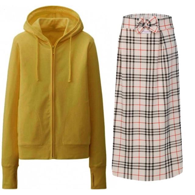 Combo 1 áo chống nắng cotton da cá + 1 chân váy thô