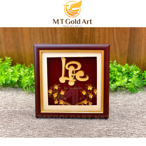 Tranh Chữ Lộc dát vàng MT Gold Art- Hàng chính hãng, trang trí nhà cửa, phòng làm việc, quà tặng sếp, đối tác, khách hàng, tân gia, khai trương