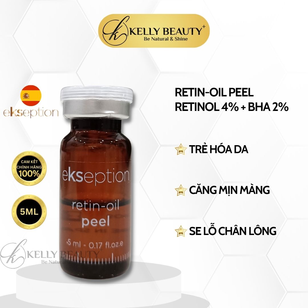 Ekseption Retin-Oil Peel - Trẻ Hóa Làn Da, Giảm Nếp Nhăn; Căng Mịn và Đều Màu Da - Retinol 4% + BHA 2% - Kelly Beauty