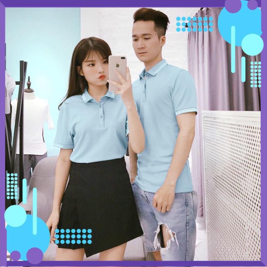 Áo đôi cổ bẻ Áo đôi polo Áo thun đôi nam nữ chất thun cotton 100%