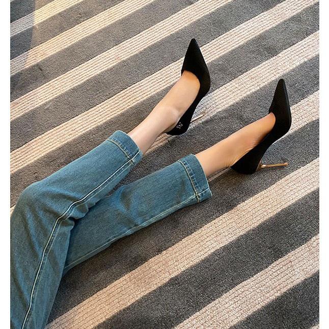 Giày Cao Gót 8 Phân Da Rắn Gót Đính Phụ Kiện 73223_152384