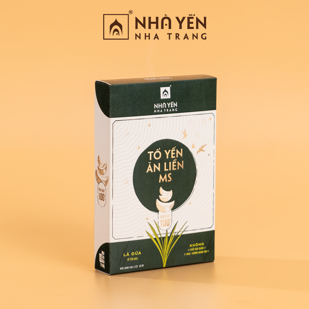 Tổ Yến Ăn Liền MS - Nhiều vị - Nhà Yến Nha Trang - Hộp 10 Gram - Yến Sào Cao Cấp - Hàng Chính Hãng