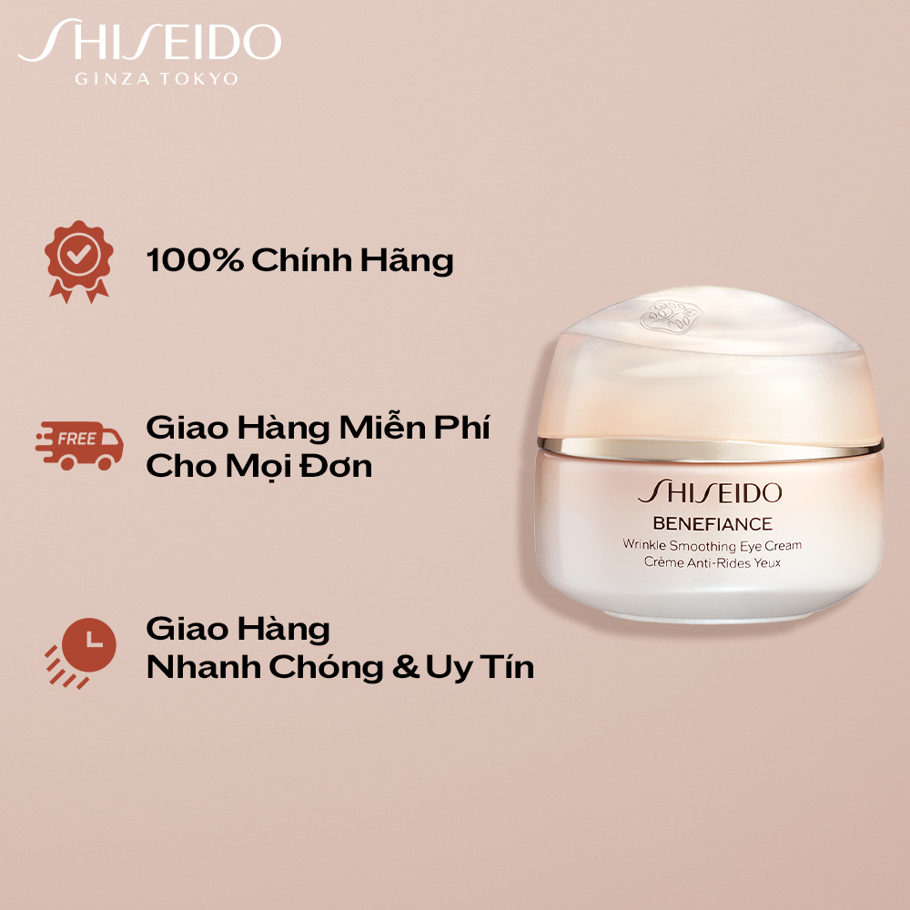 [NEW] Kem dưỡng mắt Shiseido Benefiance Wrinkle Smoothing Eye Cream 15ml - Phiên bản mới