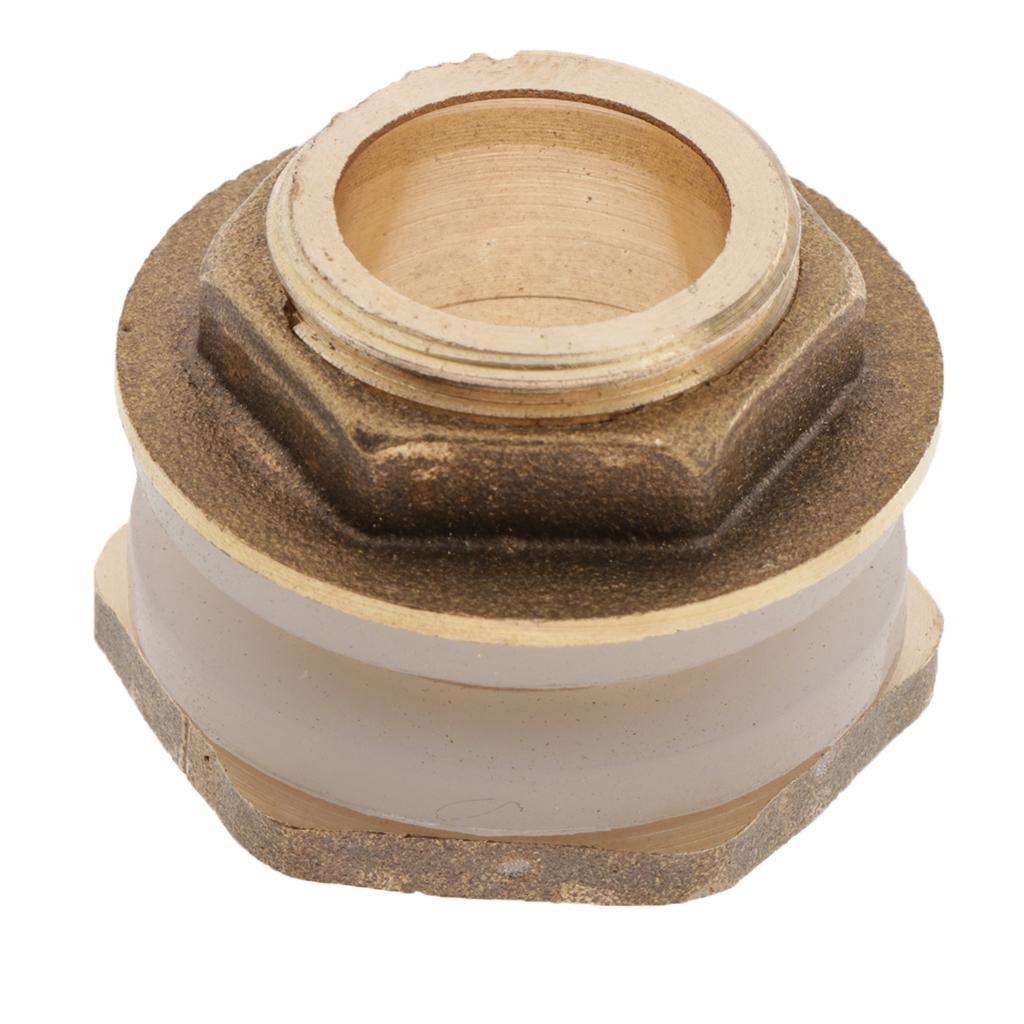 Brass Water Tank Connector Bulkhead Fitting with Rubber