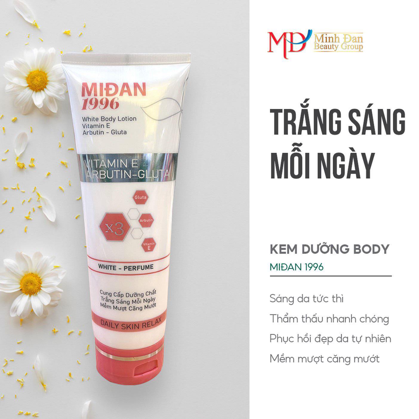 Kem Dưỡng Body MiĐan 1996 - White Body Lotion - 250gr - trắng sáng mỗi ngày