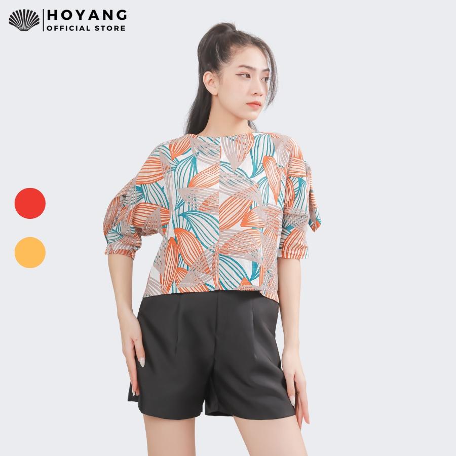 Áo Hoa Cột Nơ Tay Thời Trang HOYANG AHY35