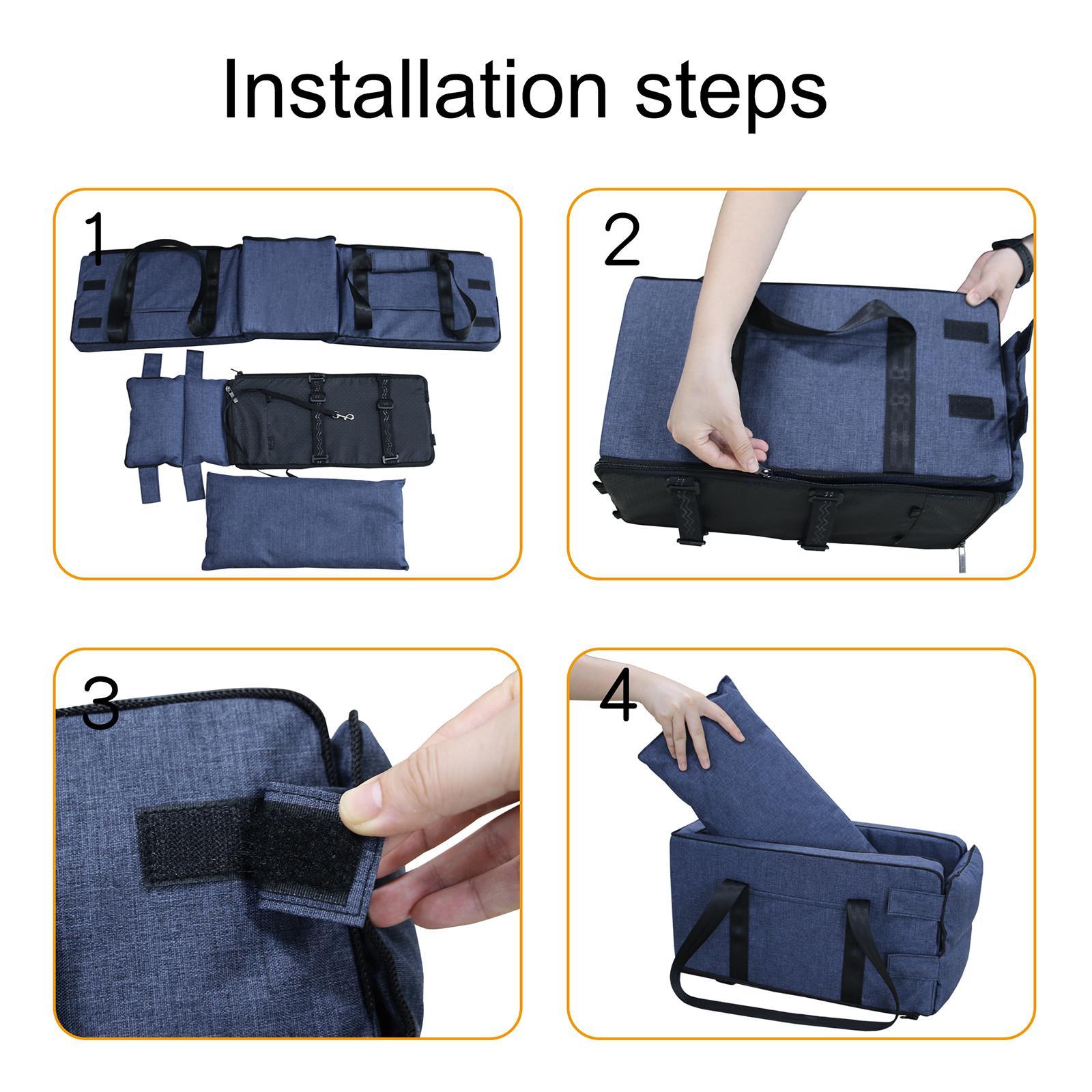 Pet Car Booster Seat Cats Carrier Cage Dog Car Seat Carrying for Most Cars