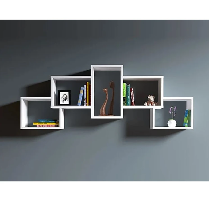 Kệ Treo Tường BOLD Chọn Màu Trắng/Đen Tundo CTKT204 KT 161,8cm x 60cm x 20cm